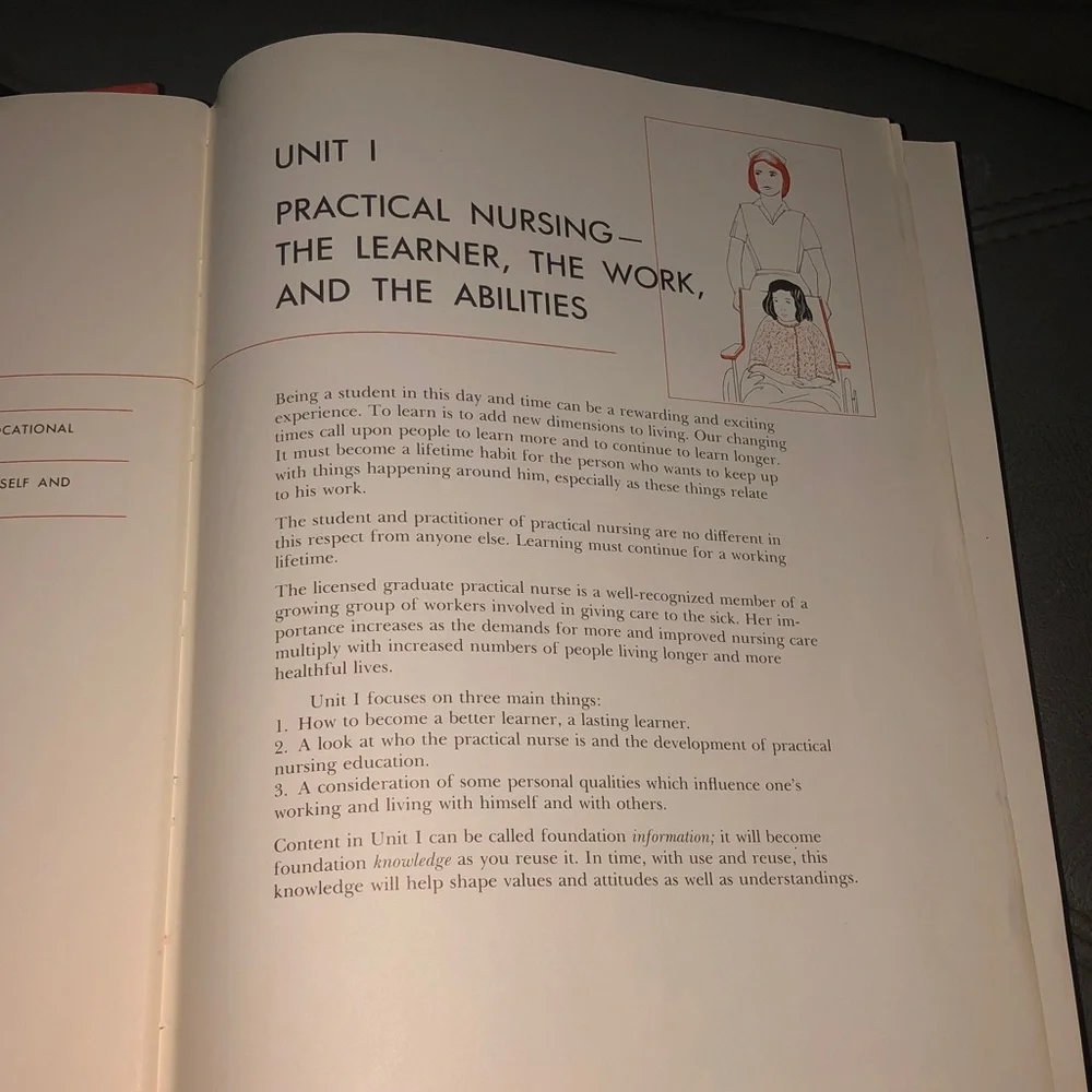 Modern Bedside Nursing Book - Dark Red Cover 1969